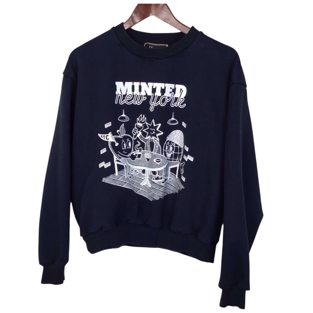 Minted New York Crewneck Sweatshirt in Navy Size Medium.